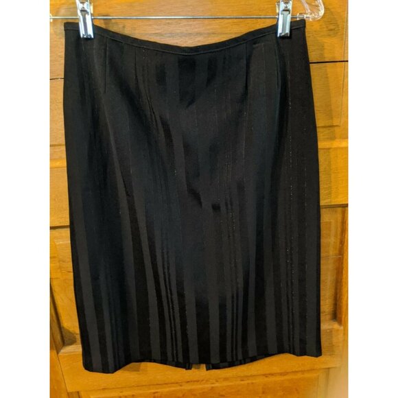 Blu Sage Black Suit Skirt Size 6 Women Pinstriped - Picture 1 of 5